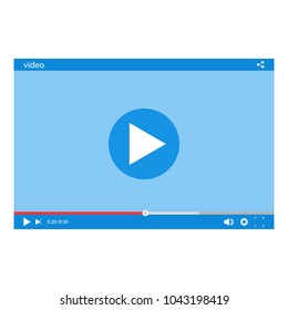 Chat video frame. Video player for web and mobile apps. Vector illustration.