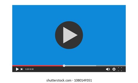 Chat video frame. Video player for web and mobile apps. Vector illustration.