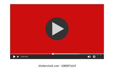 Chat video frame. Video player for web and mobile apps. Vector illustration.