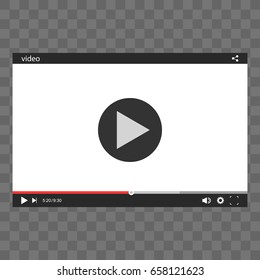 Chat Video Frame. Video Player For Web And Mobile Apps. Vector Illustration.