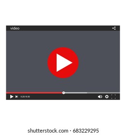 Chat video frame. Video player for web and mobile apps.Vector illustration.