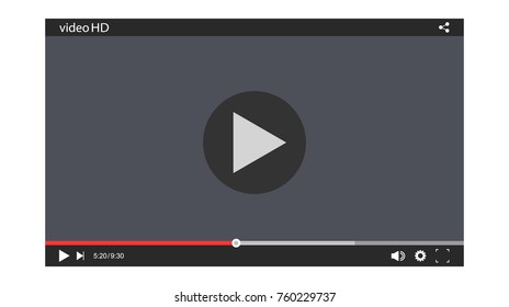 Chat video frame. Video player for web and mobile apps. Vector illustration.