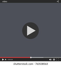 Chat video frame. Video player for web and mobile apps. Vector illustration.