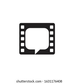 chat video logo design vector template
