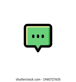 Chat Waiting E-Commerce Outline Icon Vector Illustration
