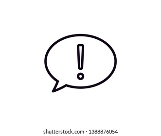 Chat Warning icon - Vector 