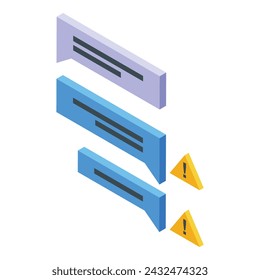 Chat web control icon isometric vector. Internet lesson. Cyber protection