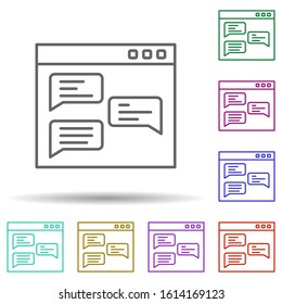 Chat, website, communication in multi color style icon. Simple thin line, outline vector of communication icons for ui and ux, website or mobile application