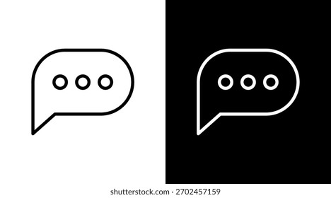 Chat White Icon Set Design
