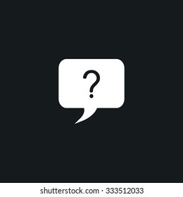 Chat window icon with a question.