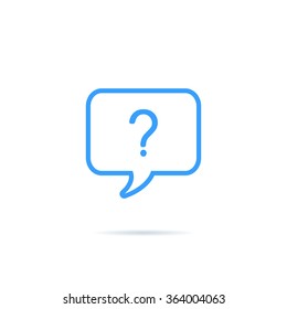 Chat window icon with a question.