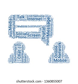 chat word cloud. tag cloud about chat.