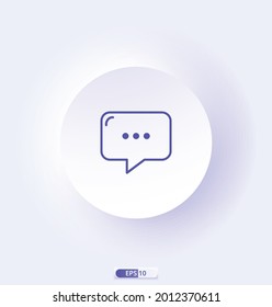 chat_2 Symbol. Symbole des elektronischen Geschäftsverkehrs. С Sammlung von Web-Icons für Online-Shop, wie Rabatte, Lieferung, Kontakte, Zahlung, App-Shop, Einkaufswagen.