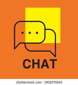 diseño de chat_Icon que simboliza la organización de unos. Es el diseño que usa una organización para su membrete, material publicitario y signos como emblema.