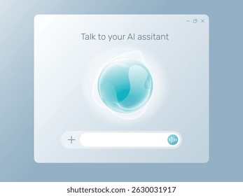 Chatbot símbolo abstrato, assistente pessoal e gradiente conceito de reconhecimento de voz, interface do usuário falar bate-papo com AI assistente virtual bot.