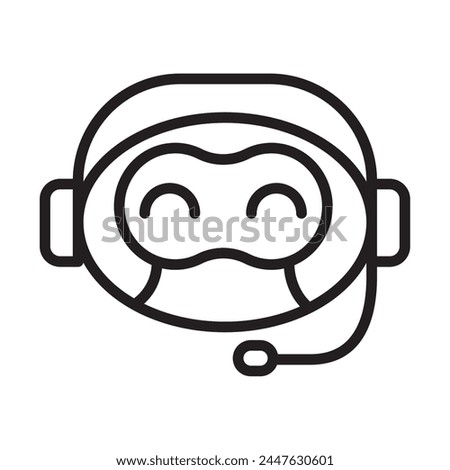 chatbot agent service icon isolated design