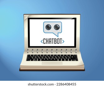 Chatbot AI - Artiificial intelligenece bot technology - personal computer concept 