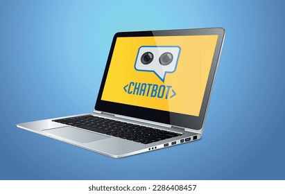 Chatbot AI - Artiificial intelligenece bot technology - personal computer concept 