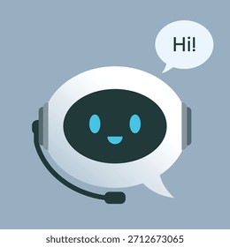 Chatbot e assistente de IA. AI Chat bot Mascot. Ícone de robô. Inicialização do assistente inteligente virtual.
