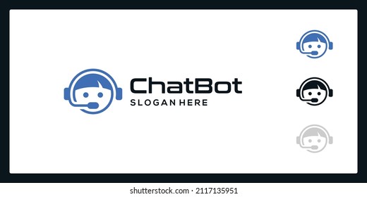 Chatbot ai and customer service support concept. Vector flat person illustration. robot with headphone