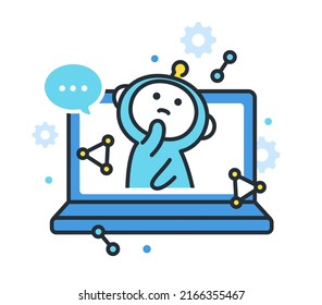 Chatbot AI buscando respuestas.