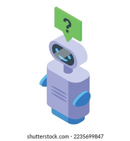 Chatbot antivirus icon isometric vector. Security data. Computer spam