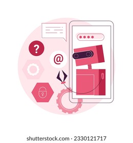 Chatbot Artificial Intelligence abstract concept vector illustration. Artificial intelligence, chatbot service, interactive support, machine learning, natural language processing abstract metaphor.
