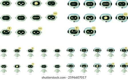 Chatbot, Assistant, AI chatbot, Robot Icon Set Pack