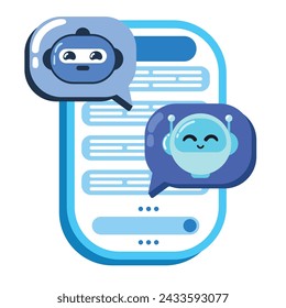 diseño de ilustración de mensaje automático chatbot