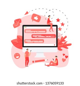 Chatbot business concept. Communication with chatbot. Artificial intelligence in customer support	