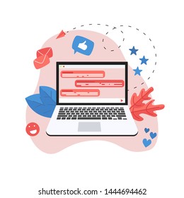 Chatbot business concept. Communication with chatbot. Artificial intelligence in customer support	