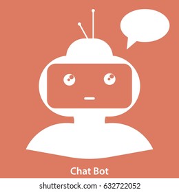 Chatbot concept. Chat bot with speech bubble. Vector illustration.