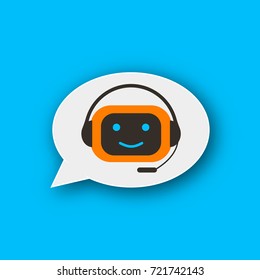 Chatbot concept chat bot vector icon customer support 