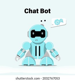 Chatbot concept. Online consultation. Flat vector illustration.