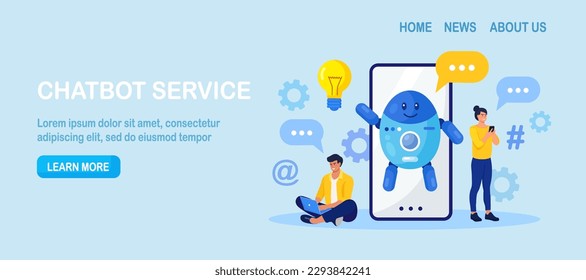 Chatbot conversation with clients. Chat bot chatting. Optimizing language models for dialogue. Artificial intelligence robot answer questions, generate refinement conversation, provide smart solution
