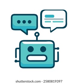 A chatbot conversation interface icon representing AI communication technology