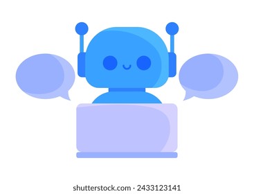 chatbot conversation online illustration design