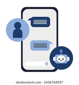 chatbot conversation online illustration design