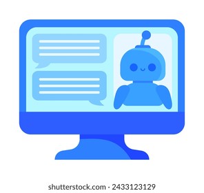Chatbot Digital Information Illustration Design