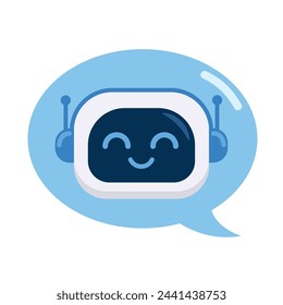 chatbot información digital ilustración diseño