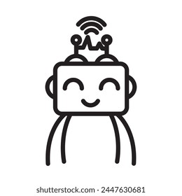 icono de servicio digital chatbot aislado