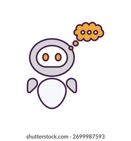 Chatbot Face ícone de vetor ilustração de stock