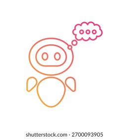 Chatbot Face ícone de vetor ilustração de stock