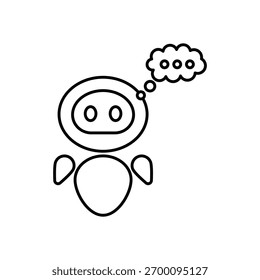 Icono de Vector de cara de chatbot Ilustración de stock