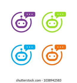 Chatbot, flat simple design for website or smart device. Vector. Illustration. 