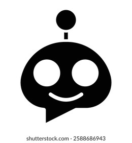 Chatbot Glyph Icon Design For Personal And Commercial Use