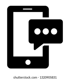 Chatbot glyph icon vector 