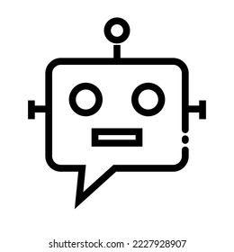 Chatbot-Symbol. AI-Chatbot. Support. Vektorgrafik.