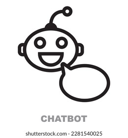 Chatbot icon. Artificial intelligence conversation symbol.
