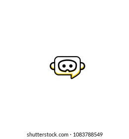 Chatbot Icon. Bot Sign Design. Chat Bot Logo Concept